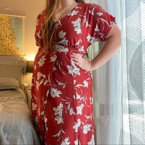 Floral wrap dress